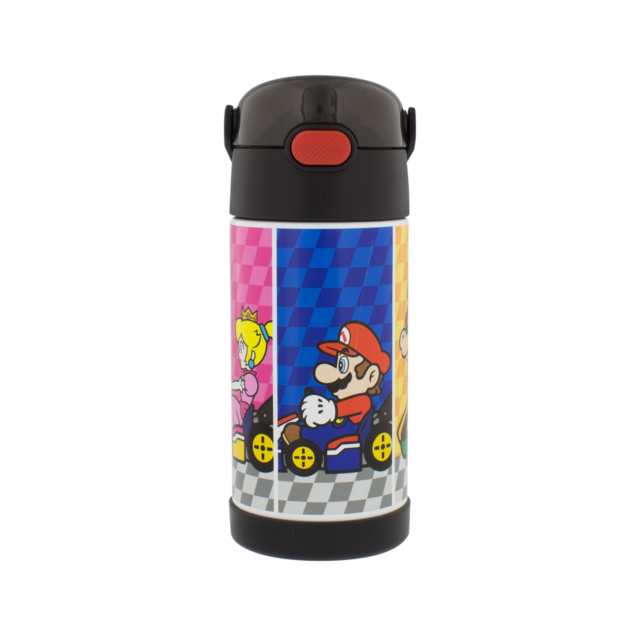 Super Mario Bros. Mario Kart Thermos 12oz Water Bottle with Straw